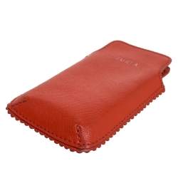 Furla Orange Leather Phone Case 