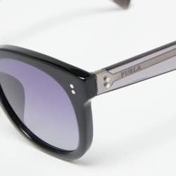 Pre Owned Furla Black SFU047K Cat Eye Gradient Sunglasses