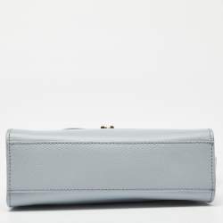 Pre Owned Furla Blue Leather 1927 Zip Crossbody Bag