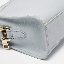 Pre Owned Furla Blue Leather 1927 Zip Crossbody Bag