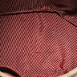 Pre Owned Furla Red Embossed Leather Fantastica Dome Satchel