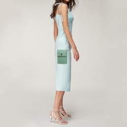 Furla Green Leather Flow Phone Chain Crossbody Bag
