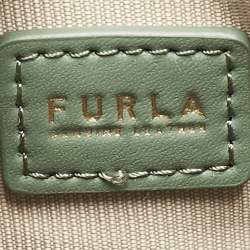 Furla Green Leather Flow Phone Chain Crossbody Bag