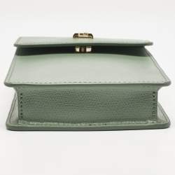 Furla Green Leather Flow Phone Chain Crossbody Bag