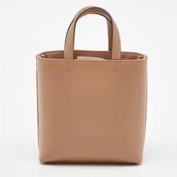 Pre Owned Furla Beige Leather Divide It Mini Tote