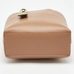 Pre Owned Furla Beige Leather Divide It Mini Tote