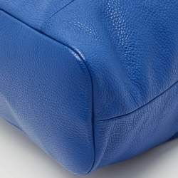 Pre Owned Furla Blue Leather Raffaella Hobo