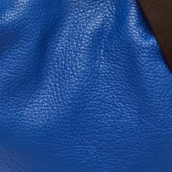 Pre Owned Furla Blue Leather Raffaella Hobo