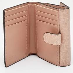 Pre Owned Furla Dusty Pink Leather Compact Wallet