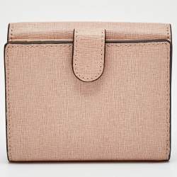 Pre Owned Furla Dusty Pink Leather Compact Wallet