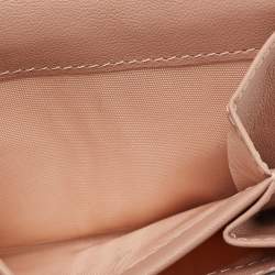 Pre Owned Furla Dusty Pink Leather Compact Wallet