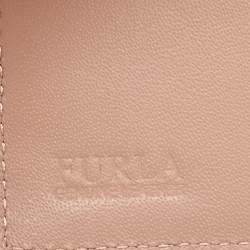 Pre Owned Furla Dusty Pink Leather Compact Wallet