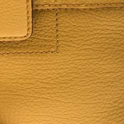 Pre Owned Furla Yellow Leather Artesia Creta Top Handle Bag