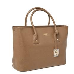 Furla Brown Leather Large Linda Tote