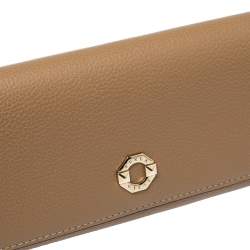 Pre Owned Furla Brown Leather Flap Continental Wallet