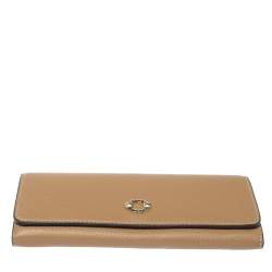 Pre Owned Furla Brown Leather Flap Continental Wallet