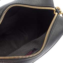 Pre Owned Furla Black Textured Leather Mini Brava Crossbody Bag