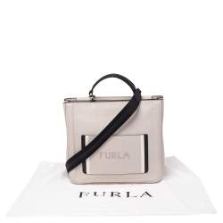 Pre Owned Furla Beige Leather Reale North South Convertible Tote