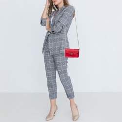 مملوكة مسبقًا حقيبة كتف فورلا سلسلة متروبوليس جلد أحمر