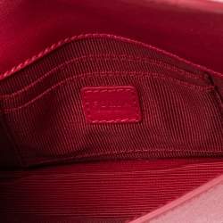 مملوكة مسبقًا حقيبة كتف فورلا سلسلة متروبوليس جلد أحمر