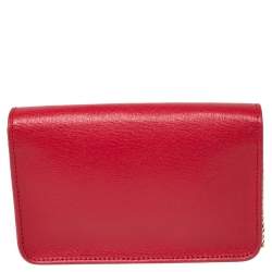 مملوكة مسبقًا حقيبة كتف فورلا سلسلة متروبوليس جلد أحمر