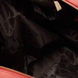 Pre Owned Furla Pink Leather Medium Boston Bag