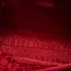 Pre Owned Furla Red Croc Embossed Leather Tote