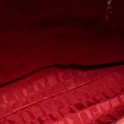 Pre Owned Furla Red Croc Embossed Leather Tote