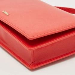 Pre Owned Furla Red Leather Incanto Crossbody Bag