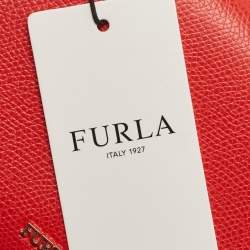 Pre Owned Furla Red Leather Incanto Crossbody Bag