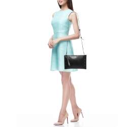 Pre Owned Furla Black Leather Janine Clutch Bag