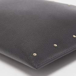 Pre Owned Furla Black Leather Janine Clutch Bag