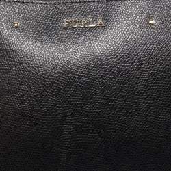 Pre Owned Furla Black Leather Janine Clutch Bag