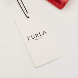 Pre Owned Furla Red Leather Incanto Flap Clutch Bag