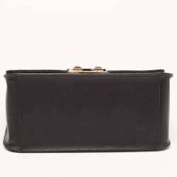 Pre Owned Furla Black Quilted Leather Bella Top Handle Bag