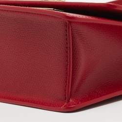 Pre Owned Furla Red Leather Mini 1927 Crossbody Bag