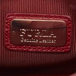 مملوكة مسبقًا Furla Dark Red Leather Mini Metropolis Crossbody Bag