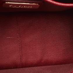 مملوكة مسبقًا Furla Dark Red Leather Mini Metropolis Crossbody Bag
