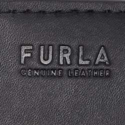 Pre Owned Furla Black Croc Embossed Leather Continental Wallet