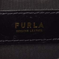 Pre Owned Furla Black Leather Micro Venere Top Handle Bag