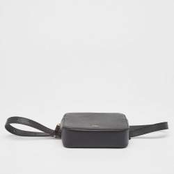 Pre Owned Furla Black Leather Babylon Belt Bag