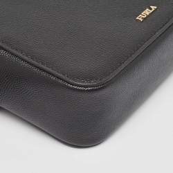 Pre Owned Furla Black Leather Babylon Belt Bag