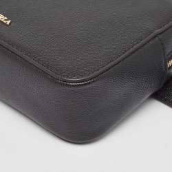 Pre Owned Furla Black Leather Babylon Belt Bag