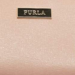 Furla Pink Leather Zip Around Key Case