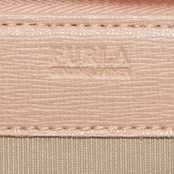 Furla Pink Leather Zip Around Key Case