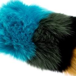Furla Multicolor Fur Bubble Pom Pom Bag Charm