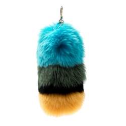 Furla Multicolor Fur Bubble Pom Pom Bag Charm