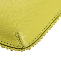 Furla Lime Green Leather Phone Case