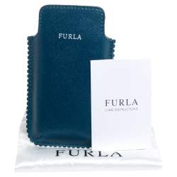 Furla Teal Leather Phone Case