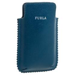 Furla Teal Leather Phone Case
